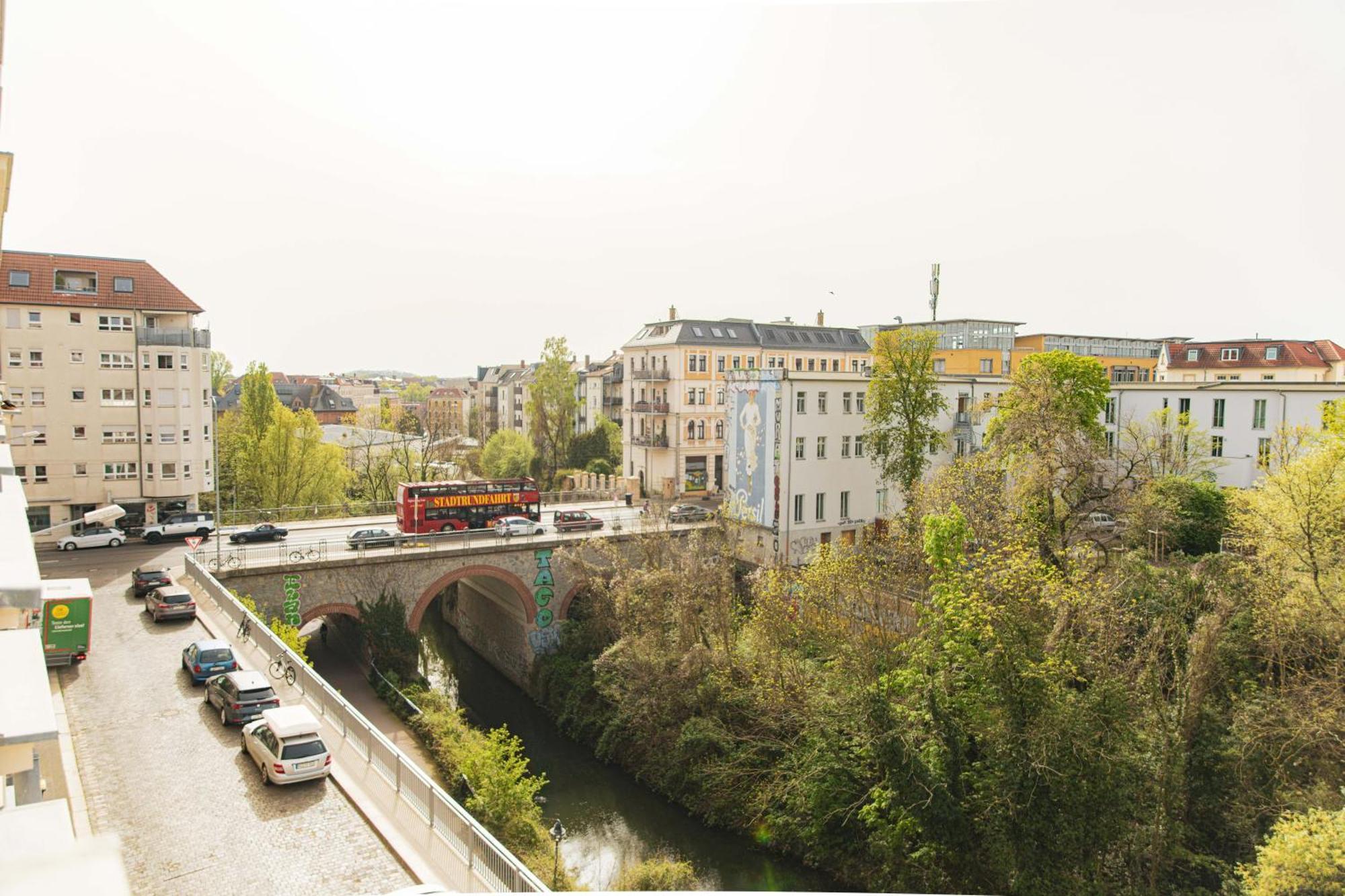 Prime - 2 Zimmer Wohnung Direkt Am Fluss Leipzig Exterior foto